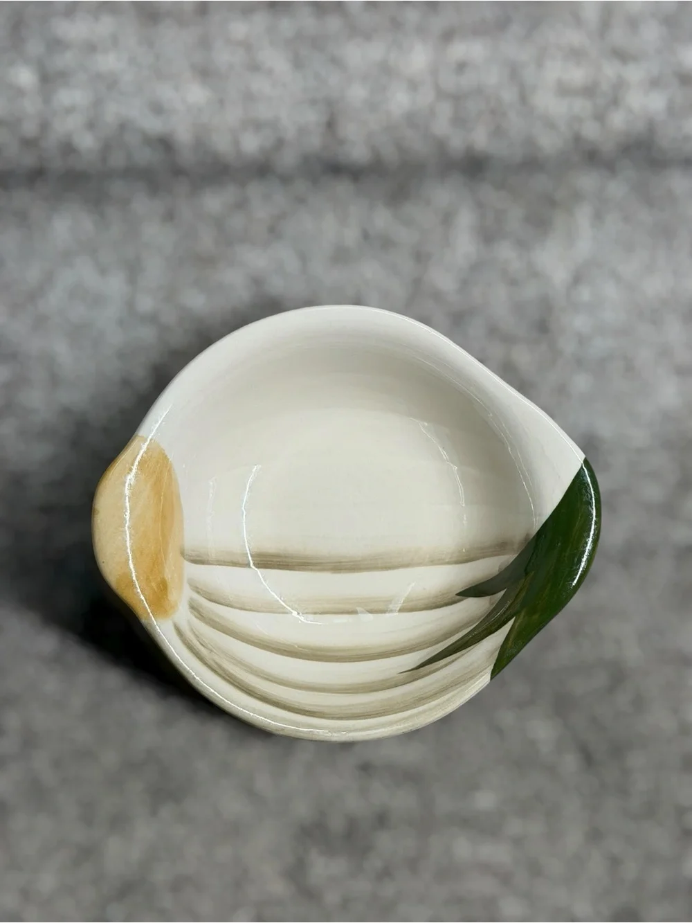 Pier 1 Onion Bowl Ceramic Farmhouse Condiment Dip Bowl Food Shaped Kitchen Decor